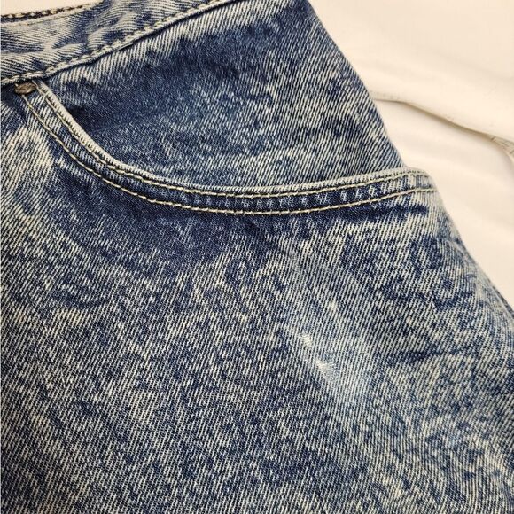 VINTAGE 80s acid wash baggy short ankle mom‎ jeans 12/14 - Picture 6 of 10